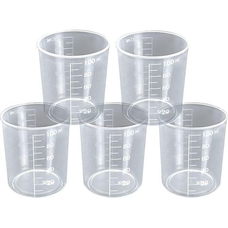 Lot de 100 gobelets doseurs en plastique de 100 ml pour résine époxy (3,4 oz). (1/5)