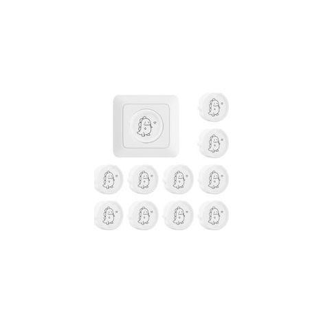 10 Pièces Cache Prise Bébé Sécurité Enfant pour Prises Cache-Prises Universels Protection Contre les Chocs Électriques Poussière et Éclaboussures Motif Décoratif en Silicone