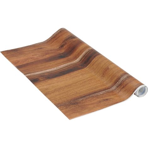 Papier adhésif Chêne Rustique Aspect bois 67,5 cm x 3 m Épaisseur 95μ Film autocollant pour meuble et cuisine film décoratif papier peint PVC sans phtalates Fabriqué en UE (1/5)