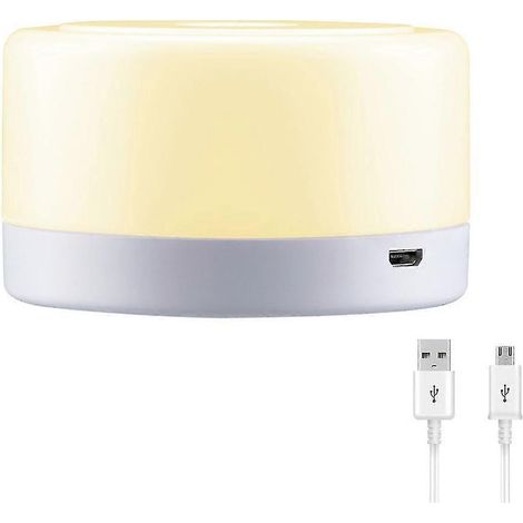 Veilleuse Mini Lampe Tactile Rechargeable USB Lampe de Chambre Cadeau (1/5)