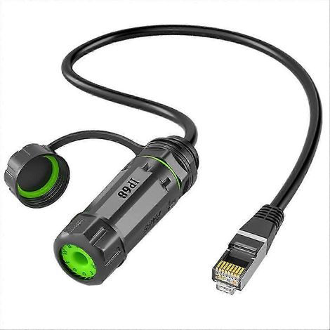Panneau de connexion femelle blindée CAT6A M20 RJ45 étanche IP68 avec câble PA (1/5)