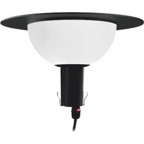 Diffusore circolare SATURNO FBT Nero E27 10W per pali diametro 60mm MARECO 1033101N