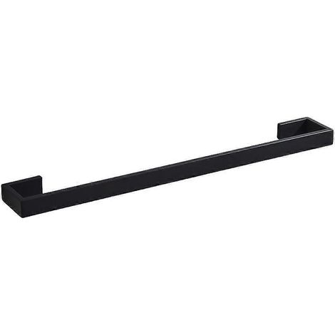 Ensemble d'accessoires de salle de bain noirs comprenant un porte-serviettes, une étagère et un porte-papier toilette, design moderne antirouille (1/5)