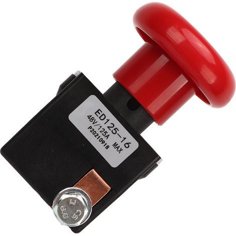 Bouton d'arrêt d'urgence 48V 125A en alliage métallique ED125-16, interrupteur de sécurité adapté à la plupart des chariots élévateurs (1/5)