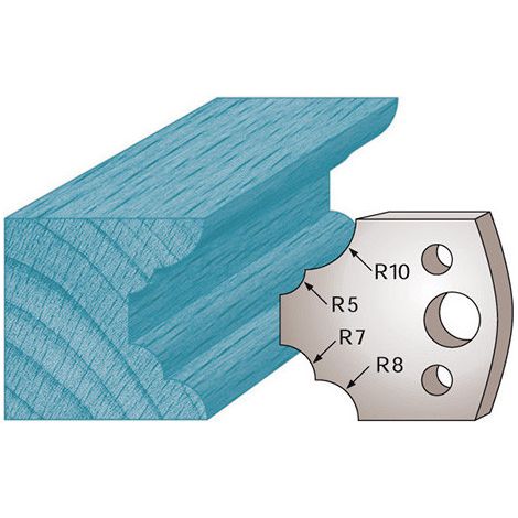 Diamwood Jeu de 2 Fers Profilés Ht. 40 x 4 mm Quart de Rond M22 pour Toupie - Acier SP - Dimensions : 40 mm x 4 mm - Épaisseur : 4 mm - Usage Professionnel (1/2)
