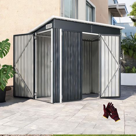 Abri de jardin en verzinkter acier 234 x 132 x 185 cm (1/5)