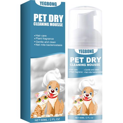 shampoing sec mousse pour animauxPas besoin d'eau pour les chatons et les chiots, soin rafraîchissant doux et pratique grâce à une mousse souple. (1/4)