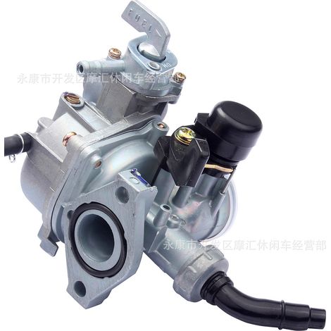 Accessoires pour motos tout-terrain/quads/motos de plage : carburateur PZ19 à starter manuel avec interrupteur pour moteurs 50, 70, 90 et 110 cm³. (1/5)