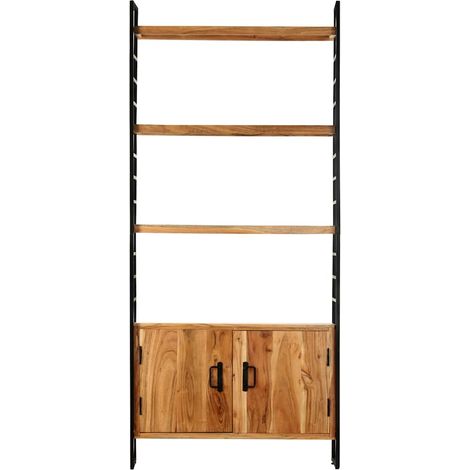 Maison Exclusive - Bücherregal 4 Ebenen 80x30x180 cm Raues Mangoh (1/5)