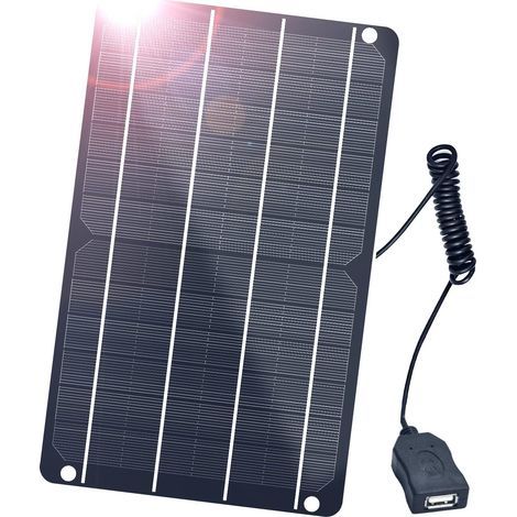 6W USB Solar Panel, Monocrystalline, IP67 Waterproof, Small Size, for Bicycles, Camping, and Phones (1/5)