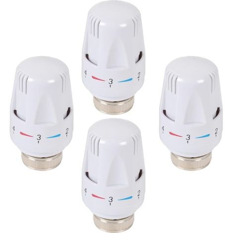 4PCS Tete Thermostatique Robinet Thermostatique Radiateur Tête de Remplacement de Vanne de Radiateur Valve de Radiateur Thermostatique M30 x 1,5 Tete Thermostatique Radiateur pour Maison Bureau (1/4)