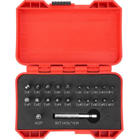 Ensemble de 22 extracteurs de vis à filetage à gauche, accessoire de quincaillerie durable en acier rapide (1/5)