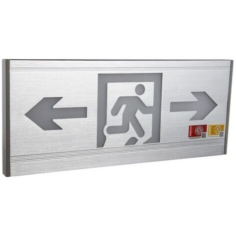 Lumières de secours en alliage d'aluminium, vente en gros, lumières de sortie de sécurité, signes d'évacuation, lumières de secours