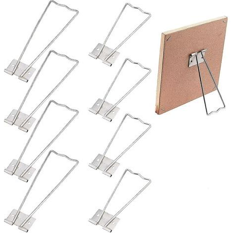 12 pièces 2 styles Chevalet pour cadre photo Support arrière en fer Support pour cadre photo en fer Chevalet pour cadre photo Cy) (1/5)