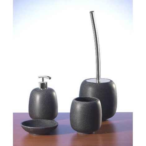 Kit accessori bagno Afra grigio pietra Metaform
