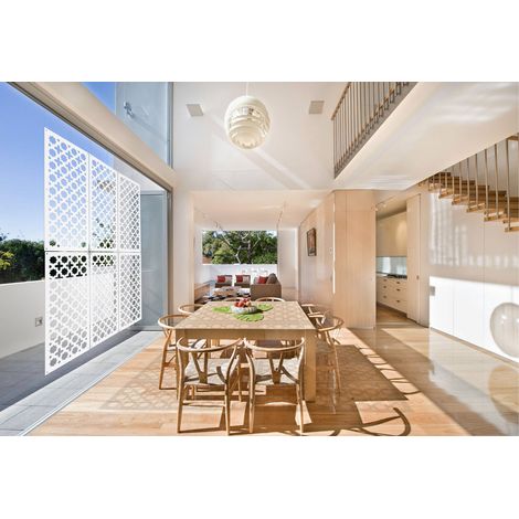 CROSS - Panneau ajouré en PVC - Brise-soleil - Dimension : 73x148 cm - Couleur : blanc
