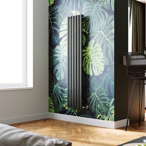ELEGANT 1600 x 360 mm Vertical Column Radiator Anthracite Single Oval Panel Designer High Heat Output Radiator (1/5)