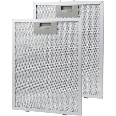 Metallfettfilter, 2 Stück, Aluminiumfettfilter, Ersatzfilter, 5 Lagen, geeignet für Dunstabzugshauben.