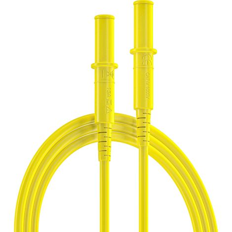 Cordons de test RS PRO, Jaune, 10A, 1000V, long. 2m ( Prix pour 1 )