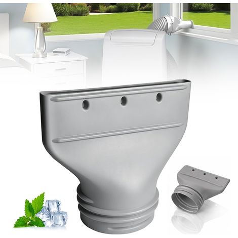Adaptateur de tuyau plat, 130mm / 150mM flat Exhaust pipe adaptateur, adaptateur de climatisation de fen être, accord de tuyau d'échappement, pour fenêtres et portes, kit de vente (1/5)