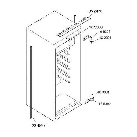 Siemens – Charnière de porte inférieure pour réfrigérateur – Compatible modèles Bosch – 169302 (1/4)