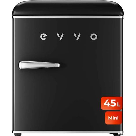 EVVO Mini réfrigérateur rétro 45 L, design vintage, basse consommation, silencieux, contrôle de température, organiseur (1/3)