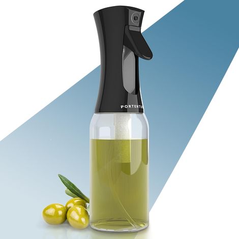 Pulvérisateur d'huile pour cuisine et friteuse d'air 300 ml Spray Cuisine Anti-goutte, Huile en verre avec distributeur, Accessoires Friteuse sans huile (1/5)