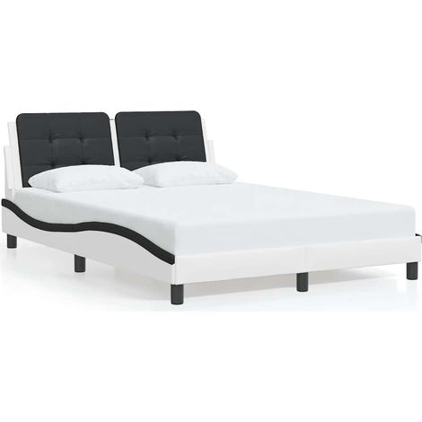 Maison Exclusive - Giroletto senza Materasso Zadar Nero e Bianco 120x200 cm in Similpelle (1/5)