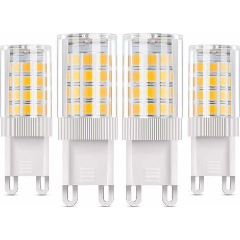 G9 Ampoule LED,5W équivalent à des Lampes Halogènes 50W,4 PCS Lampes à LED Blanc Chaud 3000K,Angle de Diffusion de 360°, AC85-220V,360LM,Non Dimmable-Muntra (1/5)