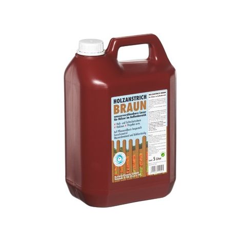 Lasure bois 5 l, marron plastique -bidon