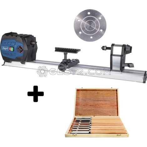 TORNO PARA MADERA SCHEPPACH DM600VARIO 550W + SET 8 PIEZAS DE GUBIA / CINCELES