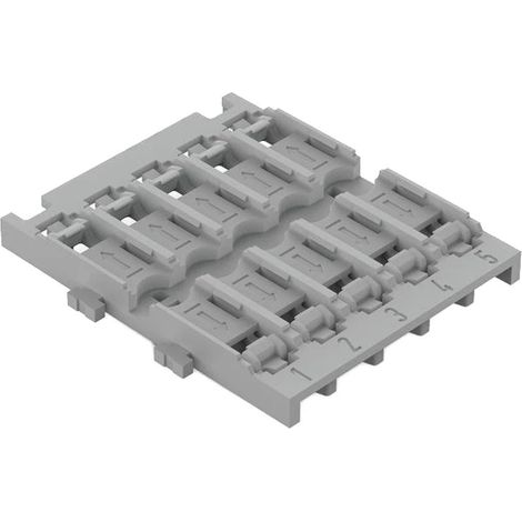 Adaptateur de fixation encliquetable pour rails de montage sans décharge de traction pour 5 connecteurs