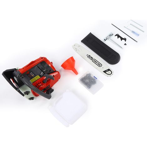 Scie à chaîne essence 25cc une main – démarrage facile – petite scie forestière – coupe bois (1/5)