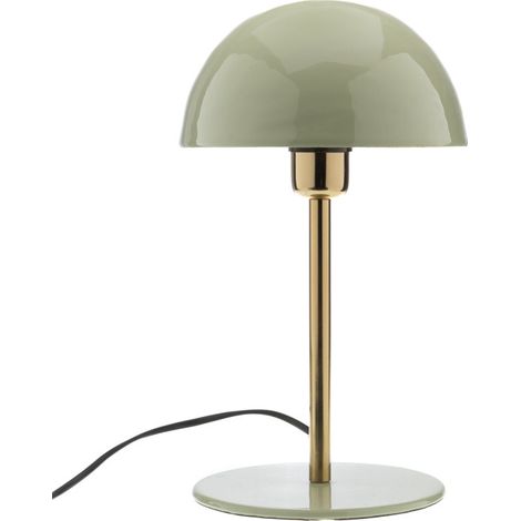 Lampe à poser élégante métal doré – Abat-jour vert sauge – Hauteur 36 cm – Intérieur uniquement – Ampoule E14 non fournie – Amadeus (1/2)