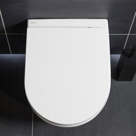 Swiss Aqua Technologies – Abattant adulte pour WC – SATBREP – Soft close – ABS blanc – Fixation rapide – Pour cuvettes SATrimless et SATBRE030RREXVP