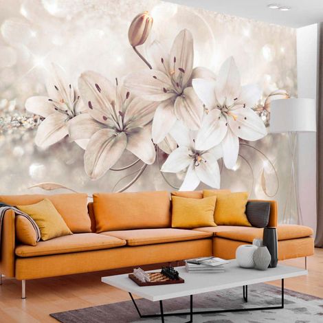 Papier peint lys de diamant - 400 x 280 cm (1/4)