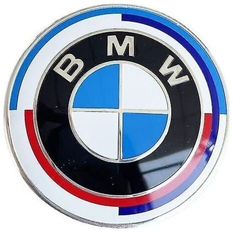 SNQ – Kit de logos BMW 50e anniversaire – 7 pièces avant et arrière – Fabriqué en ABS et aluminium haute résistance – Installation facile (1/2)
