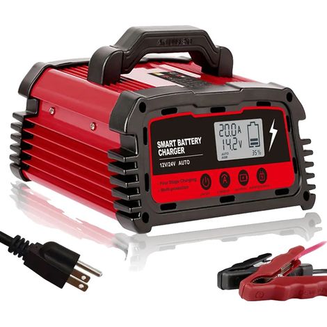 Cargador de baterías, tecnología inteligente, certificado CE, carga de 10 A, 12 V, alemán (1/2)