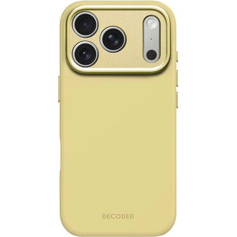 Coque MagSafe - DECODED - iPhone 17 Pro - Silicone Antimicrobienne - Jaune - Protection Chocs (1/4)
