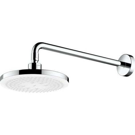 Pommeau de douche rond Comfort Wave blanc/chrome
