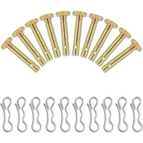 Shear pins (10 pieces) – Replacement split pins for snow blowers, heavy-duty steel, 4 mm diameter