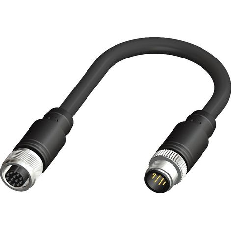 Câble de commande RS PRO 12 conducteurs , M12 Femelle vers M12 Mâle, 5m ( Prix pour 1 )