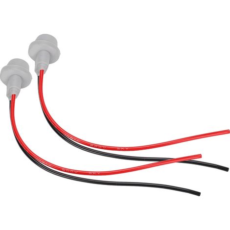 Lot de 2 douilles pour ampoule en caoutchouc cuivre résistantes chaleur faciles à poser avec fil 12V pour camion SUV camping-car W5W 194 921 (1/5)