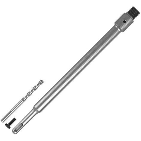 SDS PLUS - Extension de tige pour couronnes de forage - Tige d'extension SDS Plus de 400 mm pour carotteuse - Tige d'extension de foret, foret de centrage et vis de support (1/5)