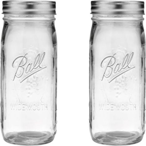 Weckpot - Verre de Conservation en Verre - 1000 ml - Couvercle Étanche avec Joint en Silicone - Lot de 2 (1/5)