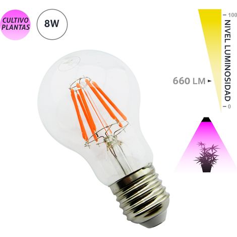 Bombilla de crecimiento LED para cultivo de interior E27 8W (1/3)