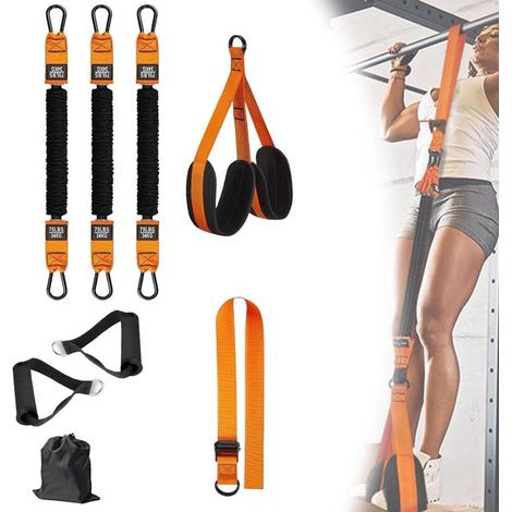 Conjunto de correas de entrenamiento de dominadas de alta intensidad con correas ajustables. (1/4)