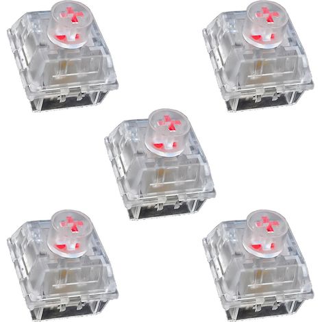 Clavier mécanique à interrupteurs en forme de cœur, 3 broches RGB SMD, 42 g TTC, axe translucide (1/4)