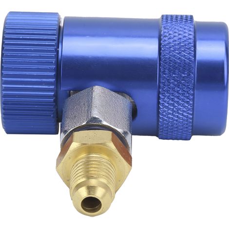 Raccord rapide en laiton pour climatisation, avec filament, pour remorques, camping-cars, automobiles et véhicules utilitaires (bleu). (1/5)