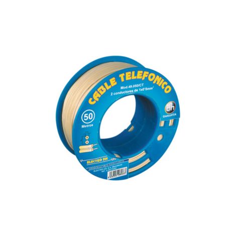 Câble téléphonique dévidoir de tuyau plat 250 m Electro Dh Electro Dh 49.050/CR 843055202094868